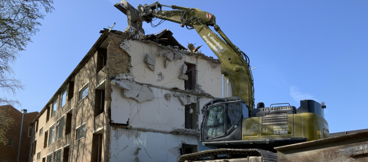 Sloop portiekflat 24 woningen in Groningen